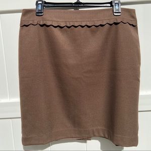 LOFT Pencil Skirt with Scallop Trim